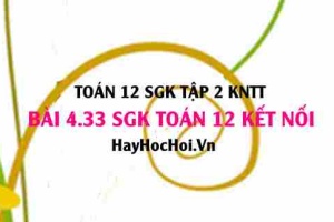 Bài 4.33 SGK Toán 12 tập 2 Kết nối tri thức: Tính diện tích hình phẳng